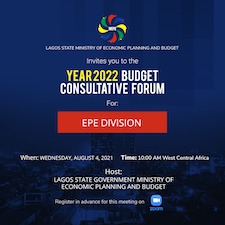 YEAR 2022 BUDGET CONSULTATIVE FORUM  For EPE DIVISION